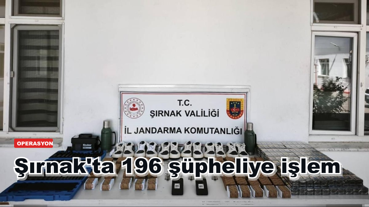 Şırnak'ta 196 şüpheliye işlem