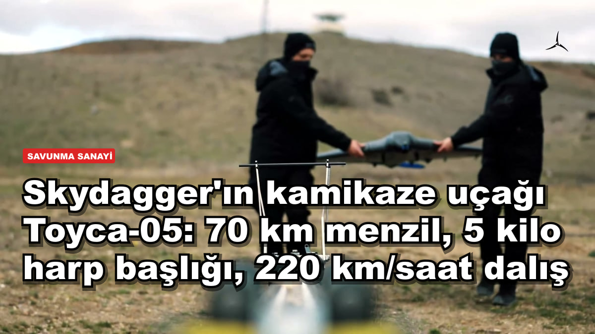 Skydagger'ın kamikaze uçağı Toyca-05: 70 km menzil, 5 kilo harp başlığı, 220 km/saat dalış