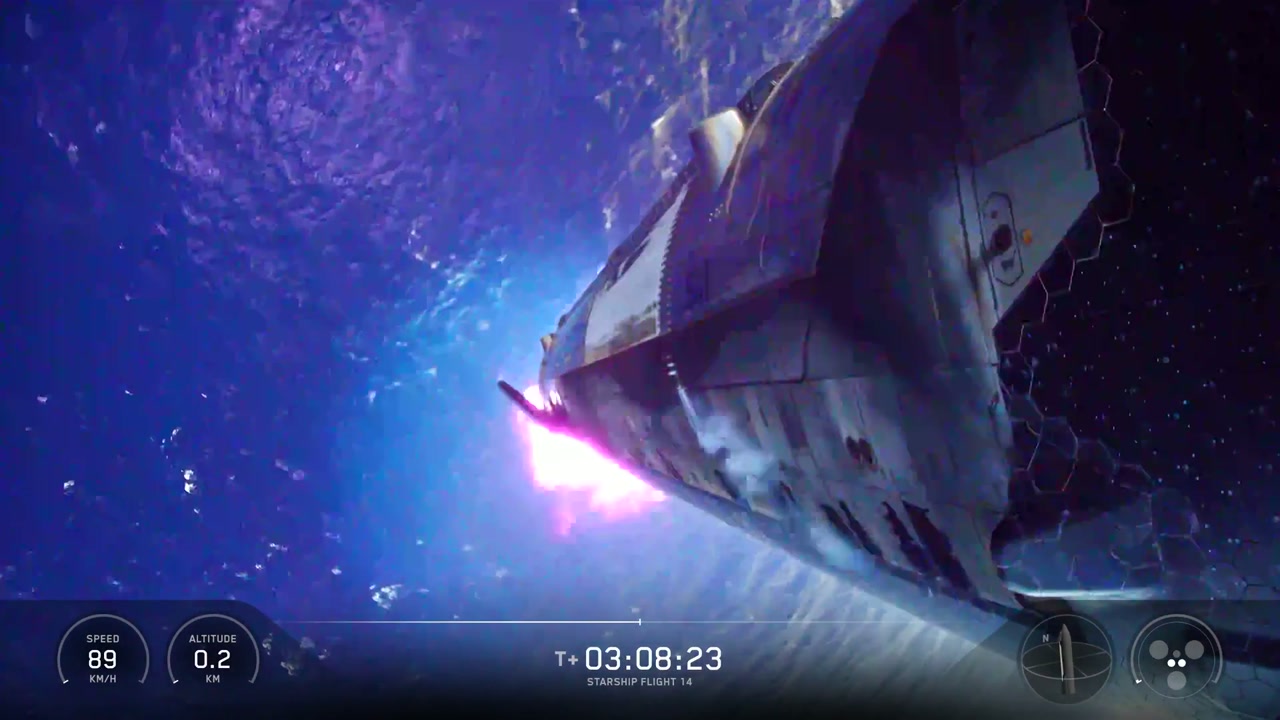 SpaceX Starship Pasifik Okyanusu'na iniş anı