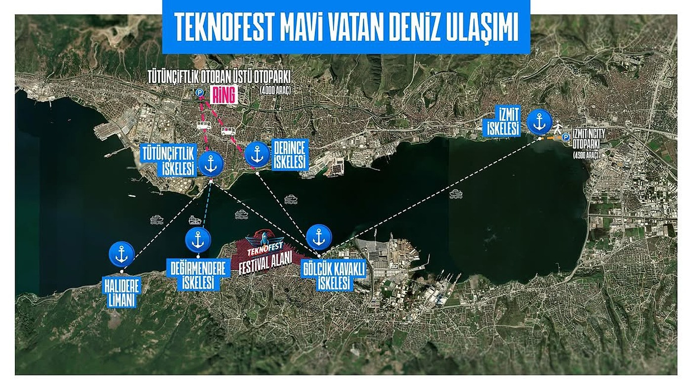 TEKNOFEST Mavi Vatan deniz ulaşımı haritası