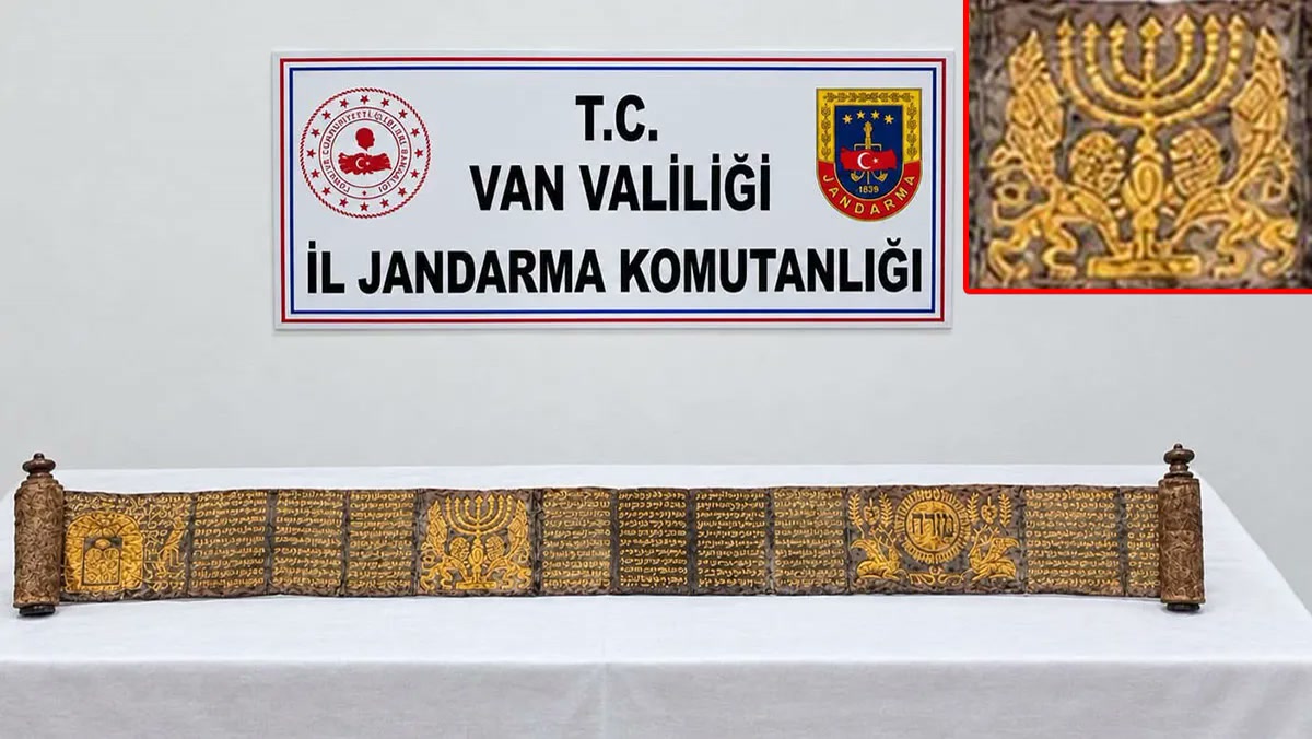 Van İpekyolu'nda Tevrat olduğu düşünülen 310 santimetrelik altın yaldızlı tarihi eser jandarmanın eline nasıl