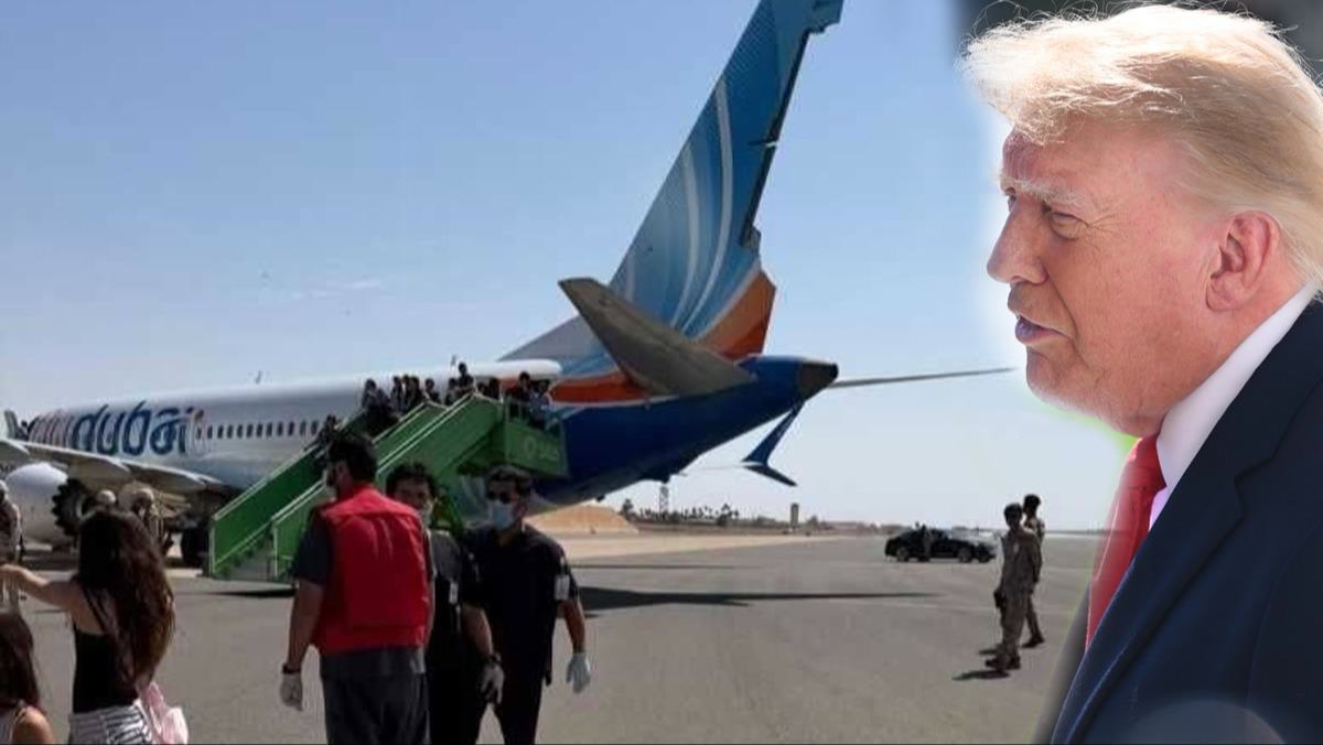 Washington'dan İran'a gözdağı: Trump, Tel Aviv'e giden FlyDubai uçağındaki kokpit bıçaklamasında öyle bir cüml